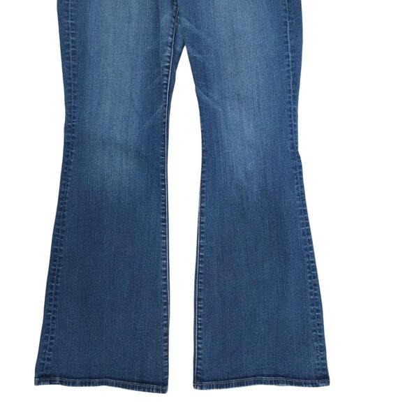 American Eagle Super Stretch Kick Boot Jeans Womens Size 14 Mid Rise Denim - Picture 10 of 15